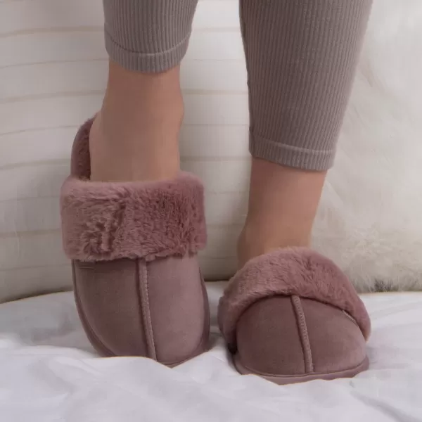 totes Mink Velour Mule Slippers Mink