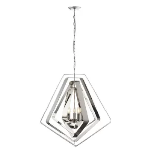 Riona 3 Light Ceiling Pendant Chrome Plate, E14