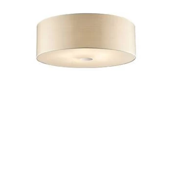 Woody 5 Light Large Ceiling Flush Light Wood, E27