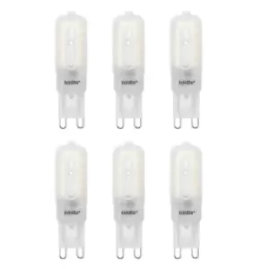 3.5W LED Mini Bulb G9, Warm White 3000K (pack of 6)