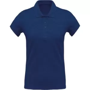 Kariban Womens/Ladies Organic Pique Polo Shirt (XL) (Ocean Blue Heather)