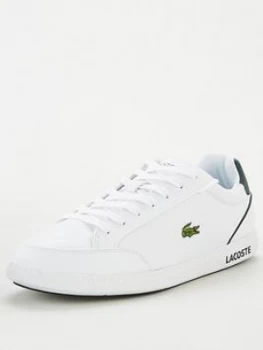 Lacoste Graduatecap Leather Trainers - White, Size 7, Men