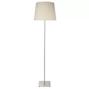 Lyon 1 Light Floor Lamp Satin Nickel, E27