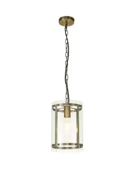 Pendant, 1 Light E27, Antique Brass