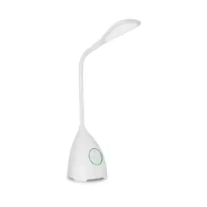 Fusion Touch Dimmable , Rechargable , Adjustable Table Lamp 6W LED 2700-6500K, 170lm, White with Fan