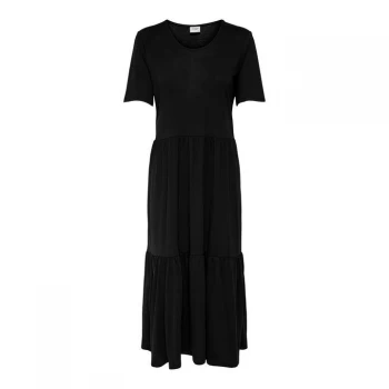 JDY tiered midi smock dress - Black