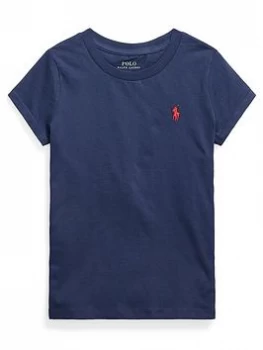 Ralph Lauren Girls Core T-Shirt - Navy, Size Age: 7 Years=S, Women