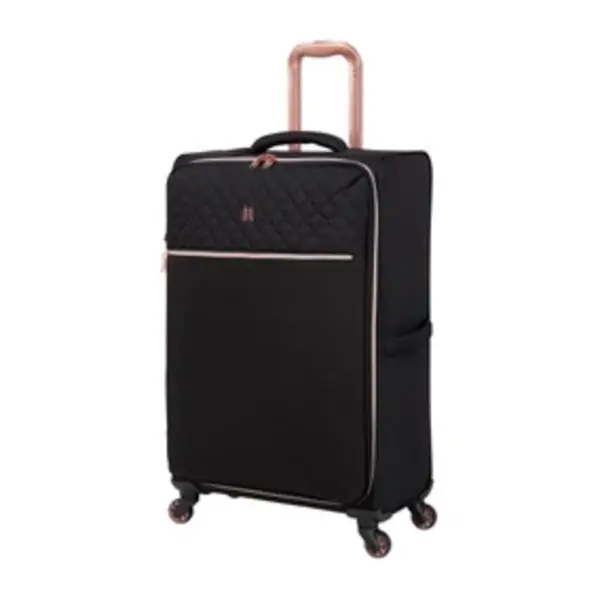 IT Luggage Exemplary Black Rose Gold Suitcase