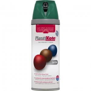 Plastikote Premium Satin Aerosol Spray Paint Hunter Green 400ml