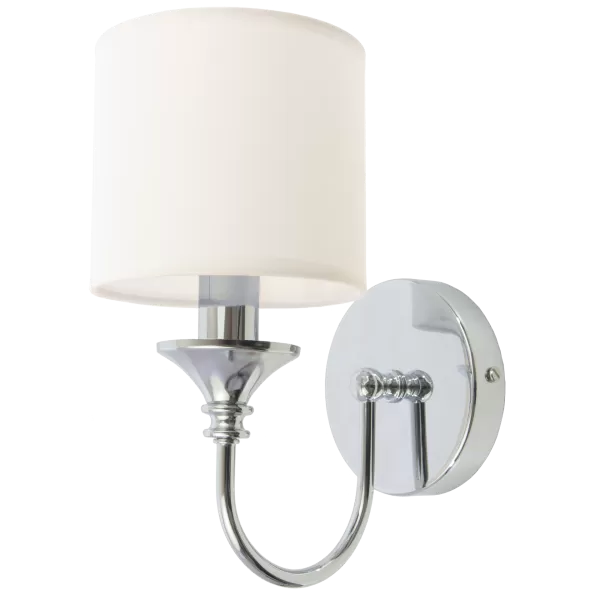 Abu Dhabi Wall Lamp With Shade Silver, E14