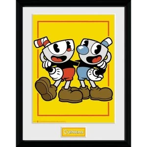 Cuphead Cuphead and Mugman Framed Collector Print