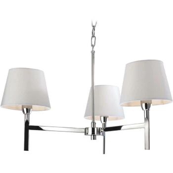 Firstlight - Transition - 3 Light Multi Arm Ceiling Pendant Light Polished Stainless Steel, Cream, E14