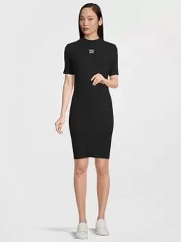 HUGO Narcissa Jersey Dress - Black, Size XS, Women