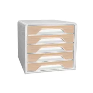 CEP Silva Smoove 5 Drawer Module White/Beech 1071111021