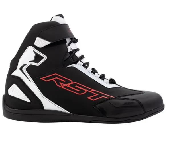 RST Sabre Moto Shoe Mens Ce Boot Black White Red 40