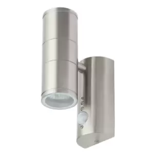 Coast Islay Up and Down Wall Light with PIR Sensor Stainless Steel