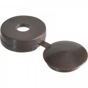 Forgefix Hinged Screw Cover Caps Dark Brown Pack of 20