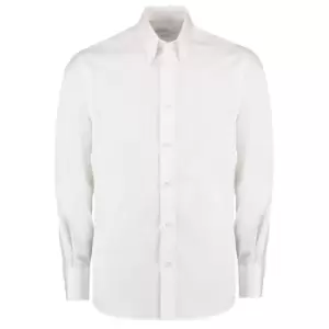 Kustom Kit Mens Tailored Fit Long Sleeved Business Shirt (18.5inch) (White)