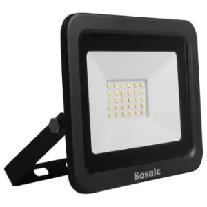 Kosnic Rhine Black 30W LED Floodlight - Cool White - KFLDHS30Q465-W40-BLK