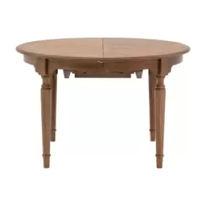 Gallery Interiors Highgate Extending Round Dining Table in Brown