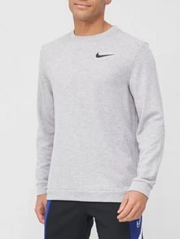 Nike Training Dry Crew Sweat - Grey, Dark Grey, Size XL, Men