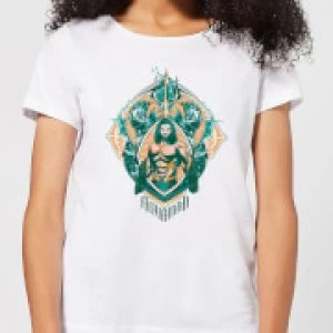 Aquaman Seven Kingdoms Womens T-Shirt - White - S