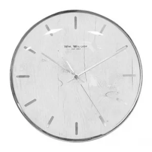 Wm. Widdop Wall Clock Chrome Finish & Sweep Movement