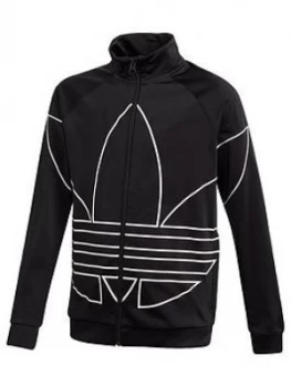 Boys, adidas Originals Big Trefoil Track Top - Black, Size 15-16 Years