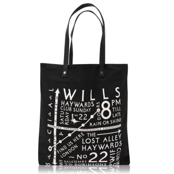 Jack Wills Eastleigh Canvas Tote Bag - Black