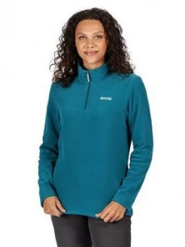 Regatta Sweethart Quarter Zip Fleece - Teal, Size 8, Women