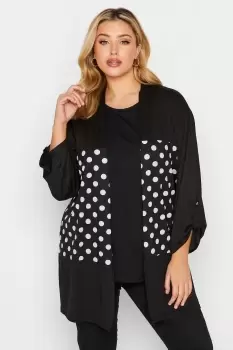 Printed Side Split Cardigan