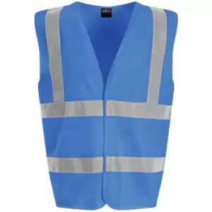 PRO RTX High Visibility Unisex Waistcoat (M) (Royal Blue) - Royal Blue