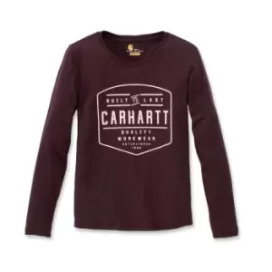 Carhartt Womens Graphic Long Sleeve Cotton T Shirt Tee M - Bust 36-37' (91-94cm)