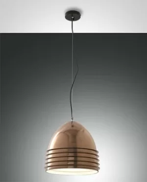 Gavia Dome Pendant Ceiling Lights Bronze Glass, E27