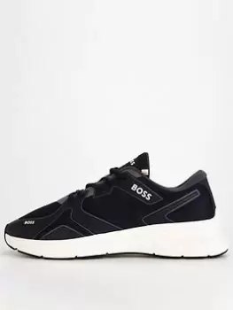 BOSS Owen_runn Trainer, Dark Blue, Size 41, Men