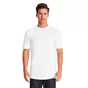 Next Level Mens Long Body Cotton T-Shirt (S) (White)