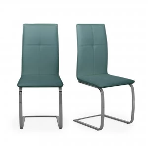 Juno Set of 2 Dining Chairs Teal (Blue)