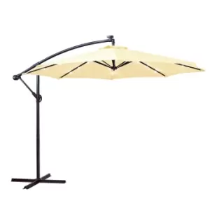 Neo Cream Parasol LED Lights and Base - Garden & Outdoor