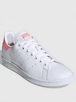 adidas Originals Stan Smith - White/Pink, Size 4, Women