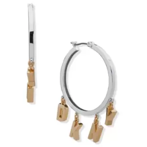 Ladies DKNY Jewellery PE 35MM DKNY HOOP TWO