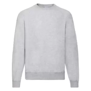 Fruit Of The Loom Mens Raglan Sleeve BelcoroA Sweatshirt (L) (Heather Grey)