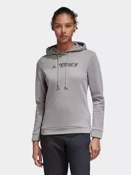 adidas Terrex Graphic Logo Hoodie, Grey Size M Women