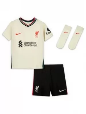 Nike Liverpool Fc Away Infant 21/22 Kit, Ivory, Size 18-24 Months