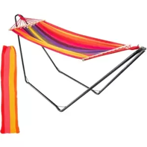 Garden Spreader Bar Hammock with Stand - Multi Stripe - Harbour Housewares