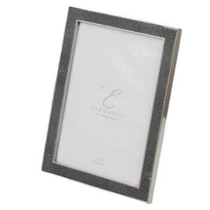 5" x 7" - Elegance Nickel Plated Grey Faux Shagreen Frame