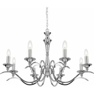 Hanging Flush Ceiling Pendant 8 Light chrome Chandelier Classic Lamp Bulb Holder