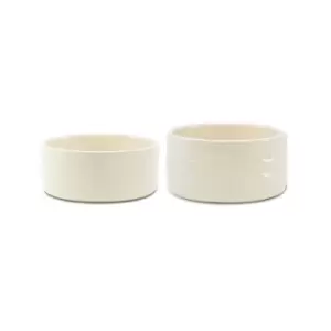 Scruffs Set of 2 Extra Large Icon Dog Bowls Cream