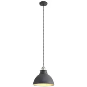 Luminosa Carmel Medium Ceiling Pendant, E27, Graphite, Satin Nickel, Silver