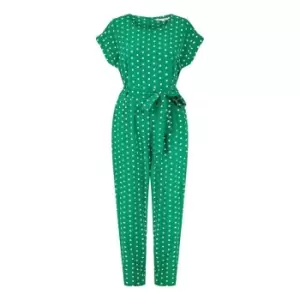 Yumi Green Spot Print Jumpsuit - Green