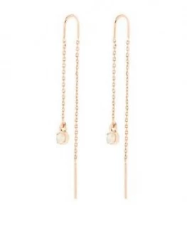 Accessorize Z Rg Opal Threader Earrings - Rose Gold